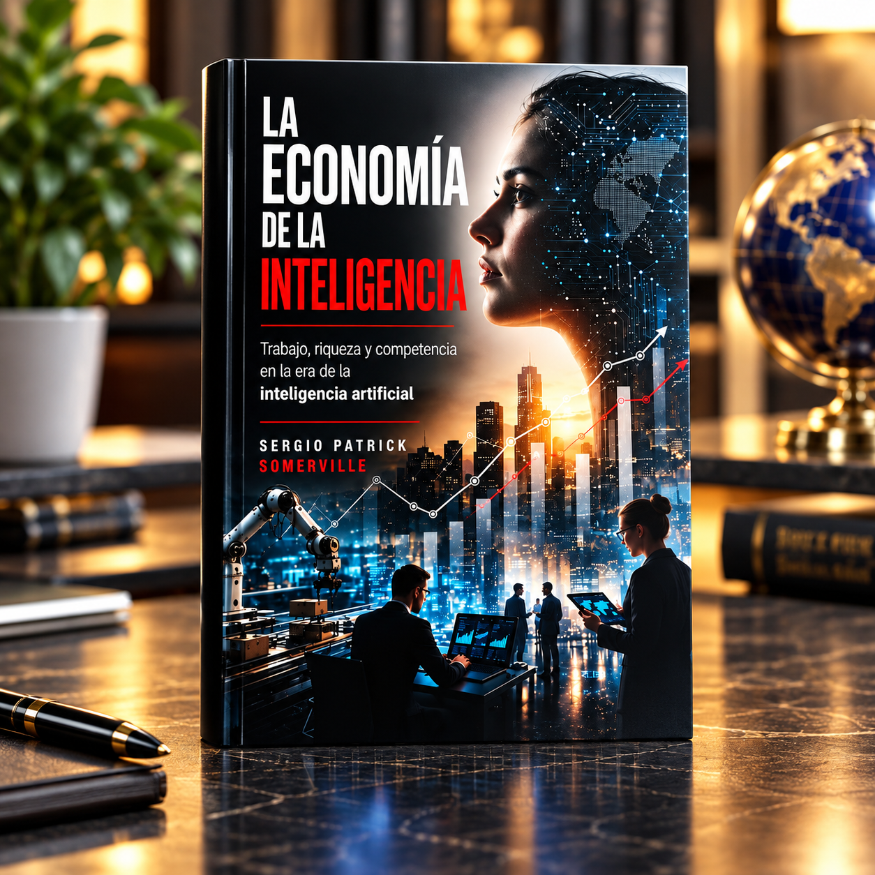 Portada del libro La Economía de la Inteligencia: Trabajo, riqueza y competencia en la era de la inteligencia artificial, de Sergio Patrick Somerville